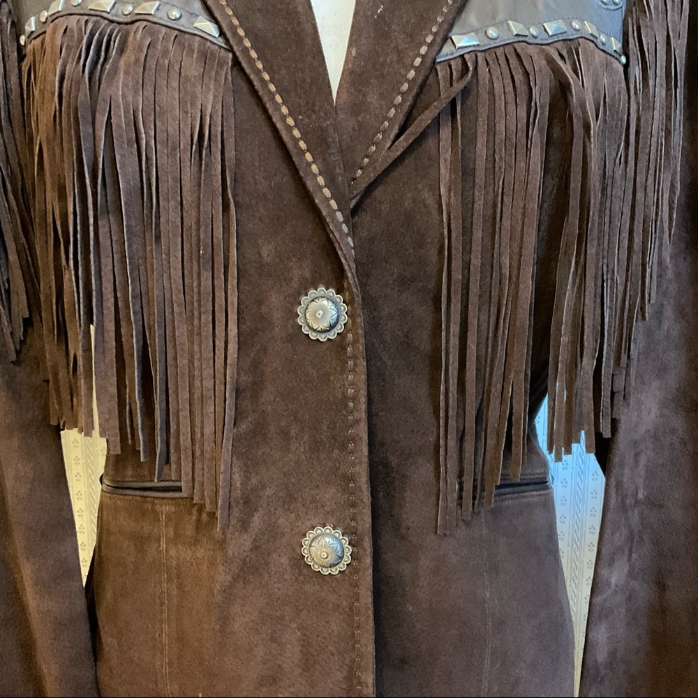Beautiful Fringed and Beaded Leather Jacket